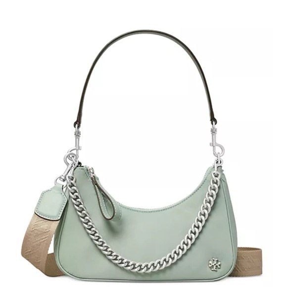 Tory Burch Handbags - Tory Burch Mint Green nylon Chain-Accent shoulder with Crossbody Bag
